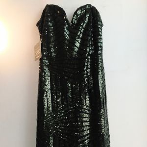Charlotte  Russe Forest Green and Black Dress